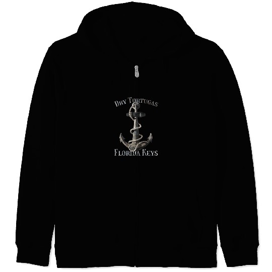 Dry Tortugas Florida Keys Vacation Nautical Anchor Zip Hoodies