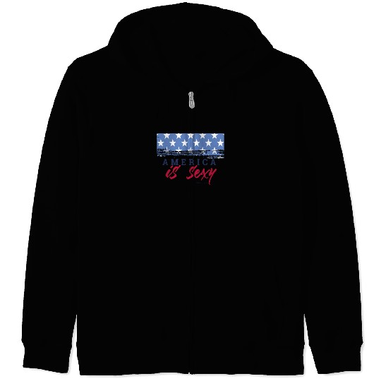America is sexy Zip Hoodies