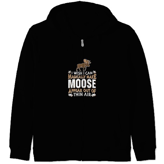 Moose Elk Hunting Zip Hoodies