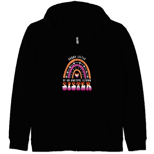 Proud Sister Awesome Lesbian Sister Zip Hoodies