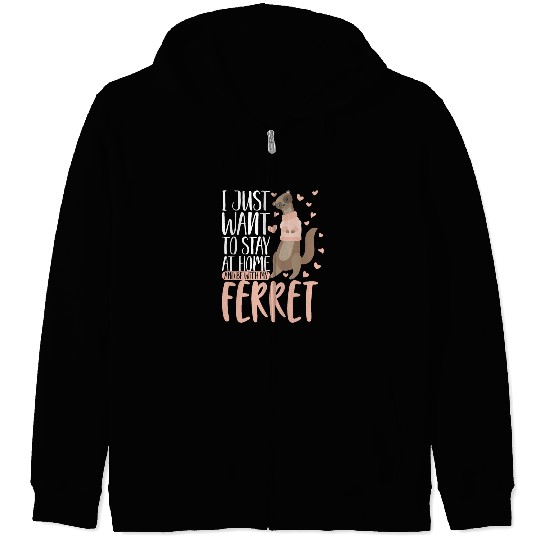 Animal Pet Lovers Day Of The Ferret Lifestyle Gift Zip Hoodies