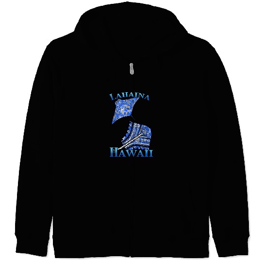 Lahaina Vacation Tribal Stingrays Zip Hoodies