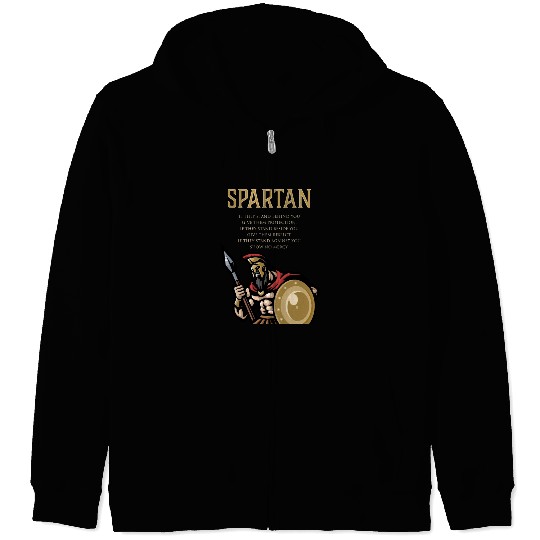 Spartan Soldier Motivation Warrior Training Zip Hoodies