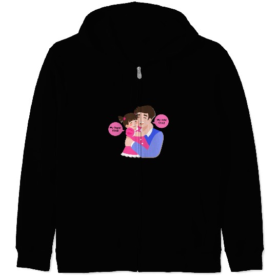 Funny and Best Dad Gift, Girl Dad Father's day Zip Hoodies