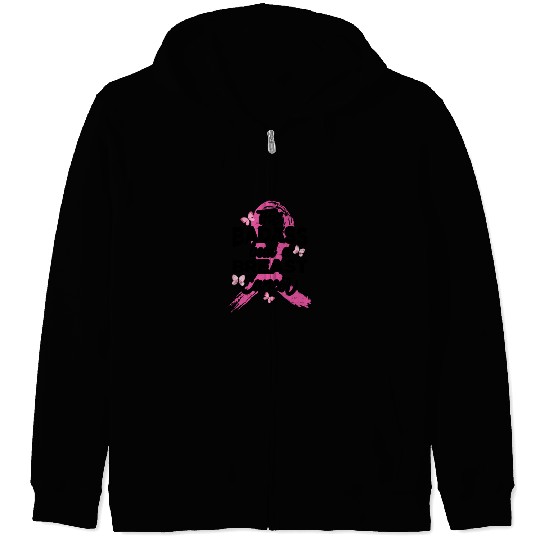 This Badass Beat A Breast Cancer - Breast Cancer Zip Hoodies