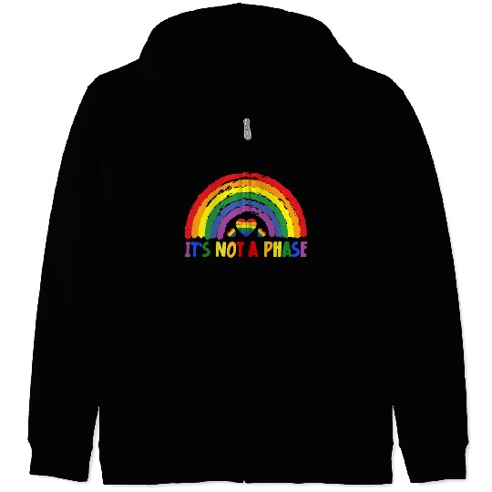 LGBTQIA+ Rainbow Flag Gay Pride It's Not A Phase Zip Hoodies