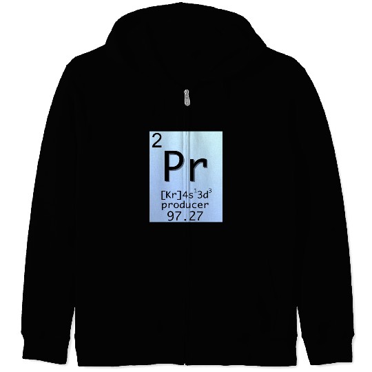 Music Producer Periodic Table Design Zip Hoodies
