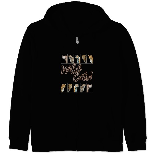 WILDCATS! | Lion, Leopard, Cheetah, Puma, Tiger Zip Hoodies
