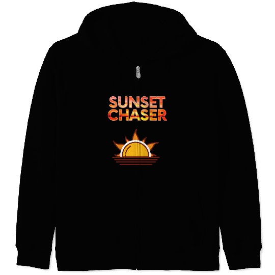 Sunset chaser Sun everywhere! Zip Hoodies