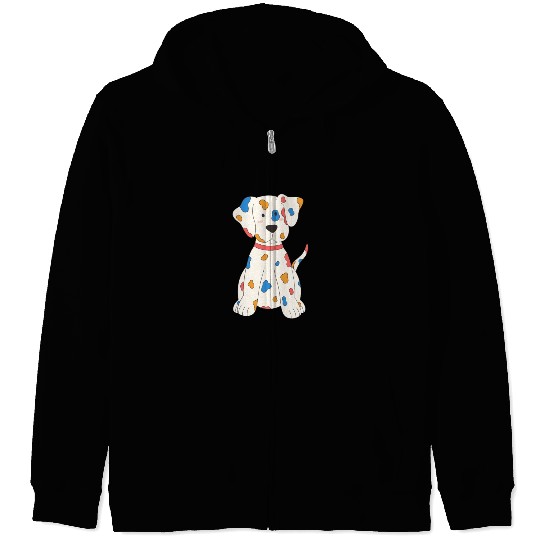 Cute and Colorful Dalmatian Dog Baby Zip Hoodies