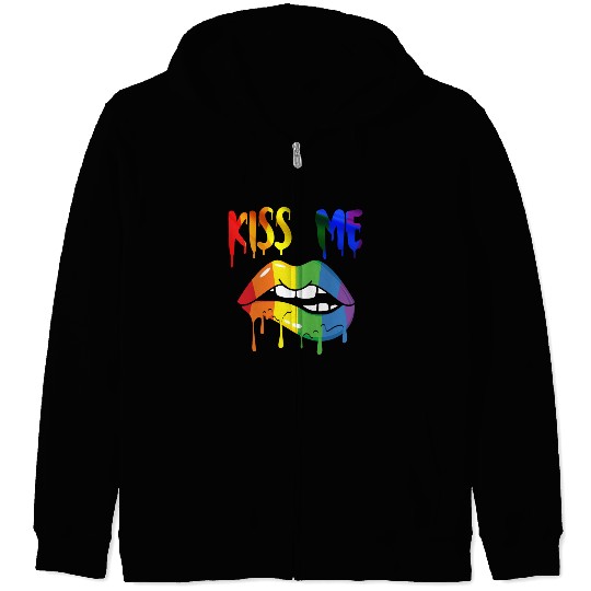 Kiss Me , LGBT , LGBTQIA Zip Hoodies