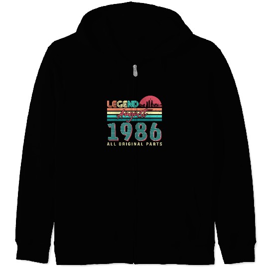 Building Year 1986 In August Zip Hoodies