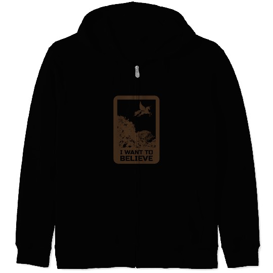 Unicorn "I Want To Believe" UAP Outfit Alien Ufo Zip Hoodies