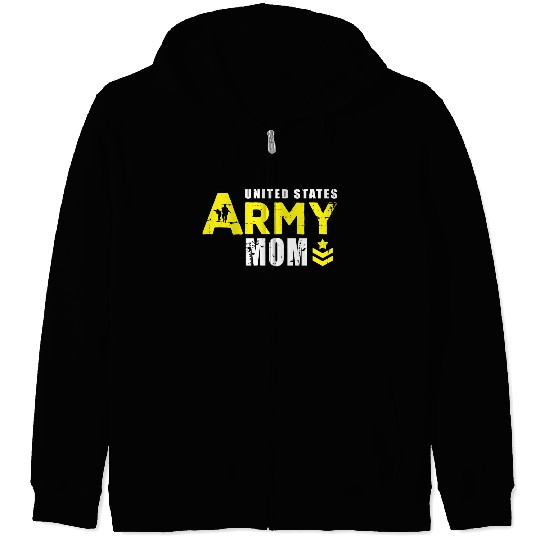 Us Army Ladies, Us Army Mom Zip Hoodies