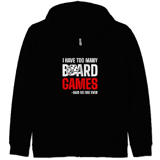 Game Night Strategy Game Piece Zip Hoodies