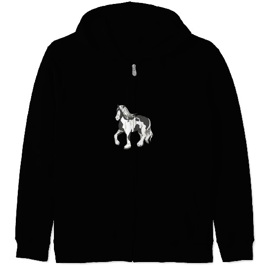 Irish Tinker Horse Zip Hoodies