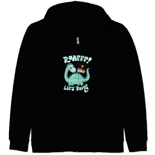 Dinosaur. Happy Birthday Zip Hoodies