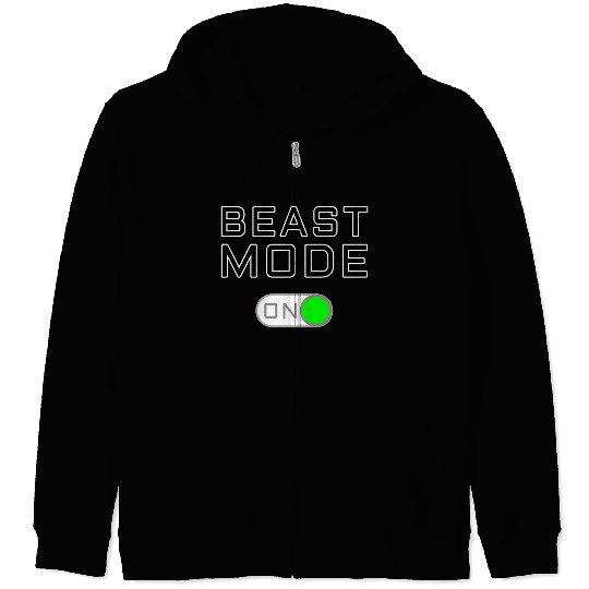 Beast Funny Workout Gym Mode Zip Hoodies