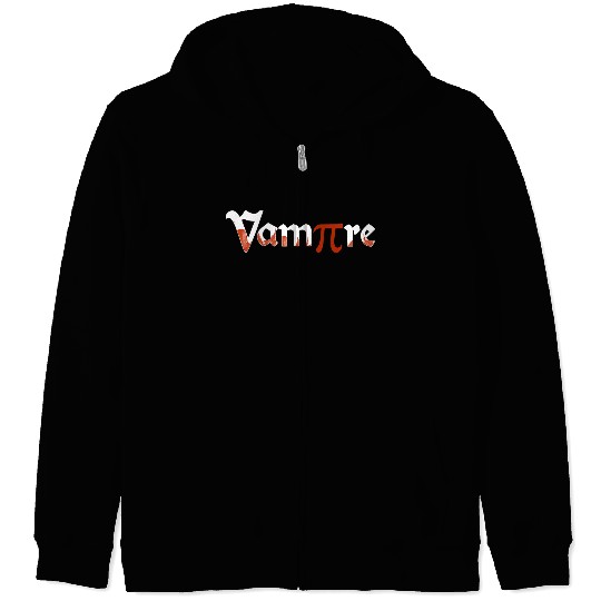 Vampire Funny Halloween PI Day Joke Costume Math Zip Hoodies