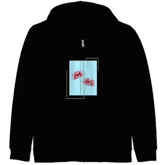 Red Spider Lily Lycoris Recoil Anime Fanart Zip Hoodies