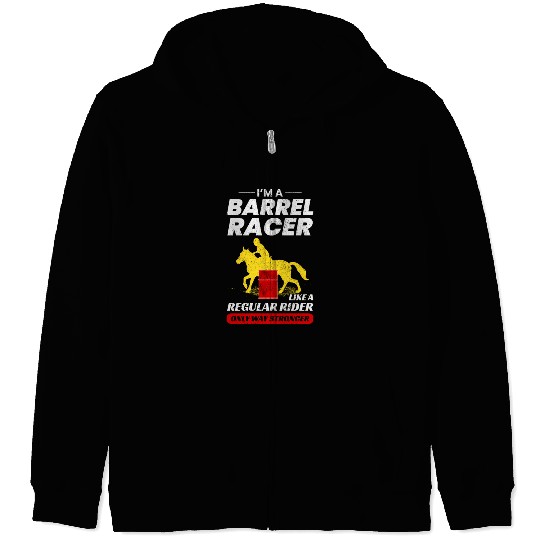 Barrel Racer Rodeo Racing Horse Riding Race Funny Zip Hoodies