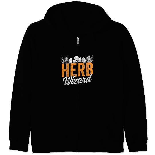 Herbs Wizard Herbalist Herbalism Gardening Herb Zip Hoodies
