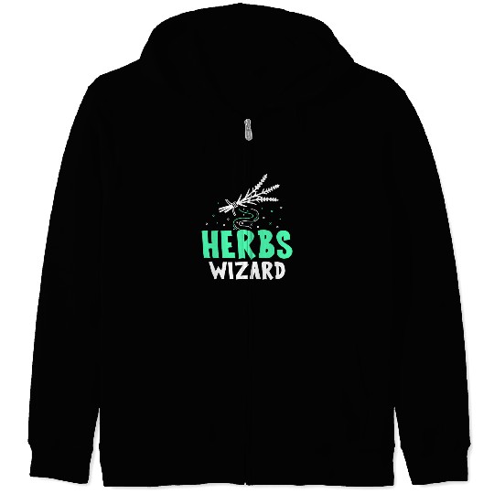 Herbs Wizard Herbalist Herb Herbalism Gardening Zip Hoodies