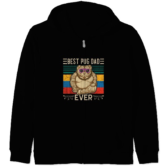 Best Pug Dad Ever Zip Hoodies