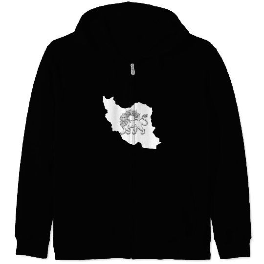 Iran Lion Sun Zip Hoodies