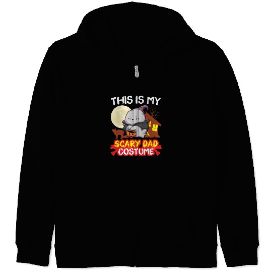 This Is My Scary Dad Costume Funny Halloween Zip Hoodies