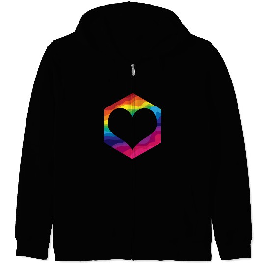 LGBT Gay Lesbian Pride Flag Equality Pride Month Zip Hoodies