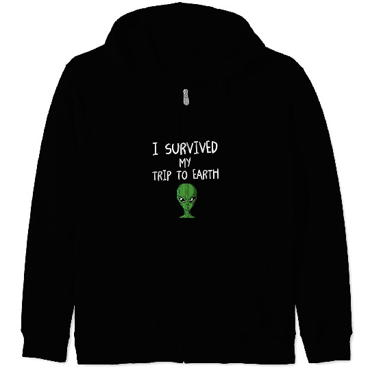 Alien Zip Hoodies Ufo Extraterrestrial Children Mars