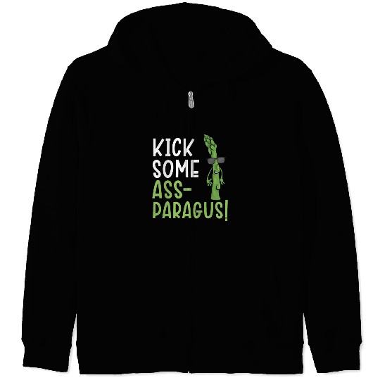 Kick Some Ass-paragus Asparagus Vegetable Vegan Zip Hoodies