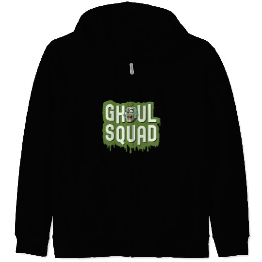 Ghoul Squad Creepy Scary Zombie Cute Halloween Zip Hoodies