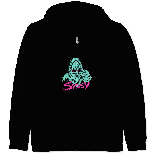 Green Sasquatch Game Zip Hoodies
