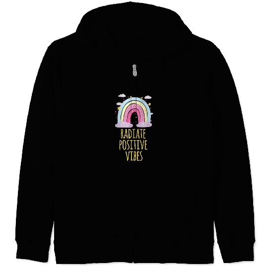 radiate positive vibes Zip Hoodies