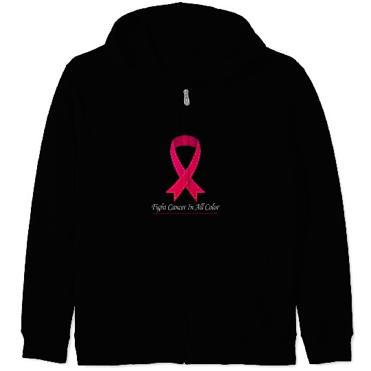 Cancer Sucks In Every Color Fighter Fight Support Zip Hoodies