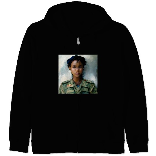 Beautiful US army combat medic painting Zip Hoodies