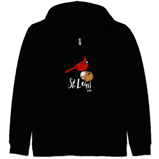 Saint Louis Red Cardinal 2019 Bird Player Zip Hoodies