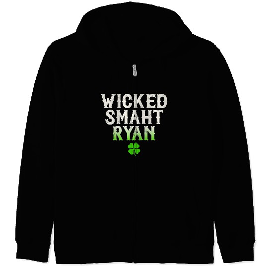 Wicked Smaht Ryan Clan Boston Irish Slang Zip Hoodies