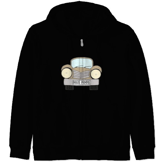 Old Car Khaki Boere Pompie Afrikaans Zip Hoodies