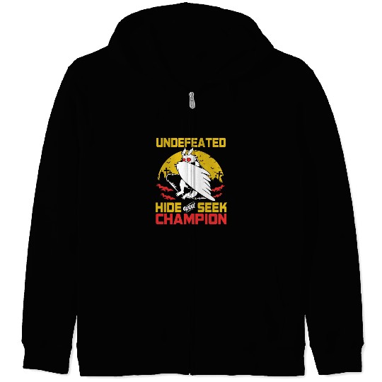 Undefeated Hide And Seek Champion Funny Mothman Zip Hoodies