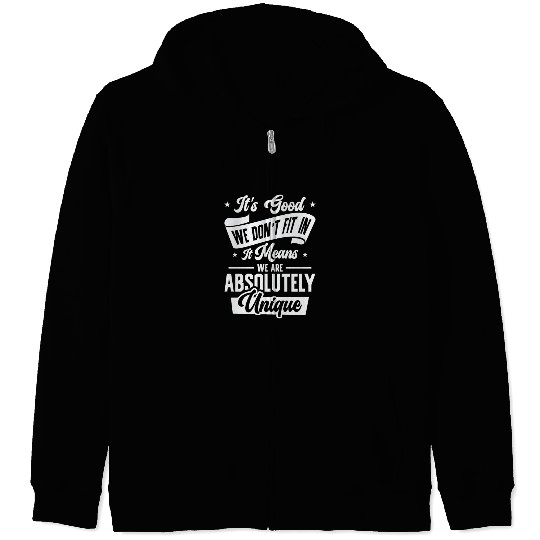 Positivity Misfits Poets Poetry Unique Uniqueness Zip Hoodies