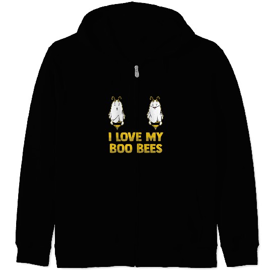 I Love My Boo Bees Bumble Bees Halloween Costume Zip Hoodies