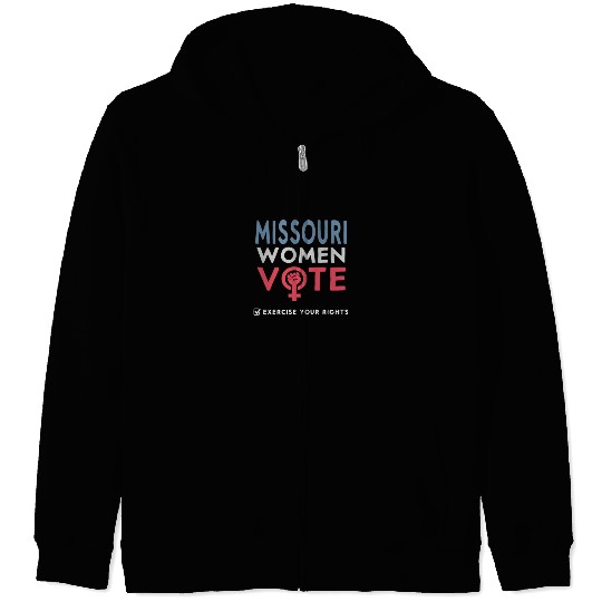Missouri Women Vote Voter 2022 Election Feminist Zip Hoodies