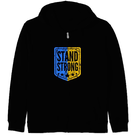 Ukraine ukrainian stand strong batch Zip Hoodies