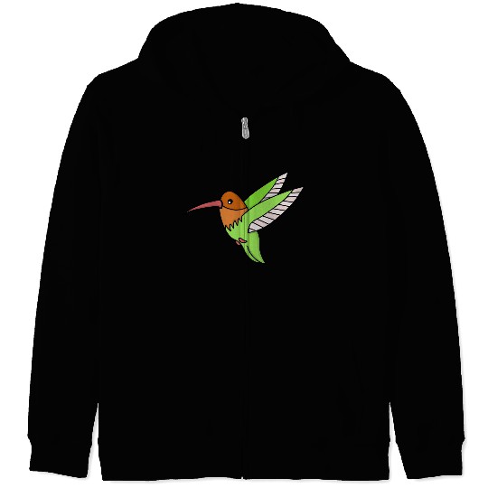 A Sweet Hummingbird Zip Hoodies