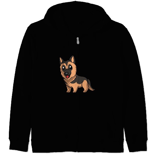 Dog German Shepherd Zip Hoodies