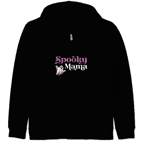 Spooky Mama Halloween Ghost Zip Hoodies