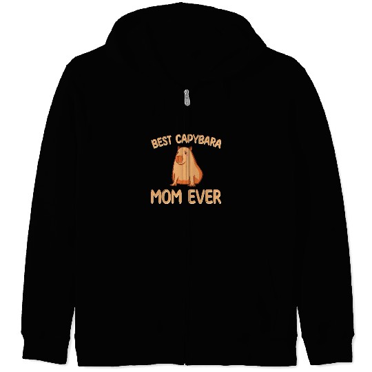 Best Capybara Mom Ever Zip Hoodies